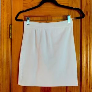 Bebe white mini skirt